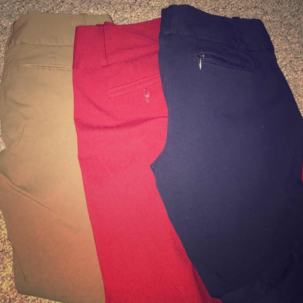 Three pairs of ankle pants